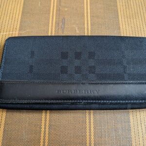 Burberry Black Plaid Wallet